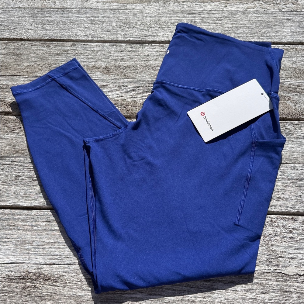 Lululemon Align High-Rise Pant with Pockets 25" deep sea blue size 14 NWT
